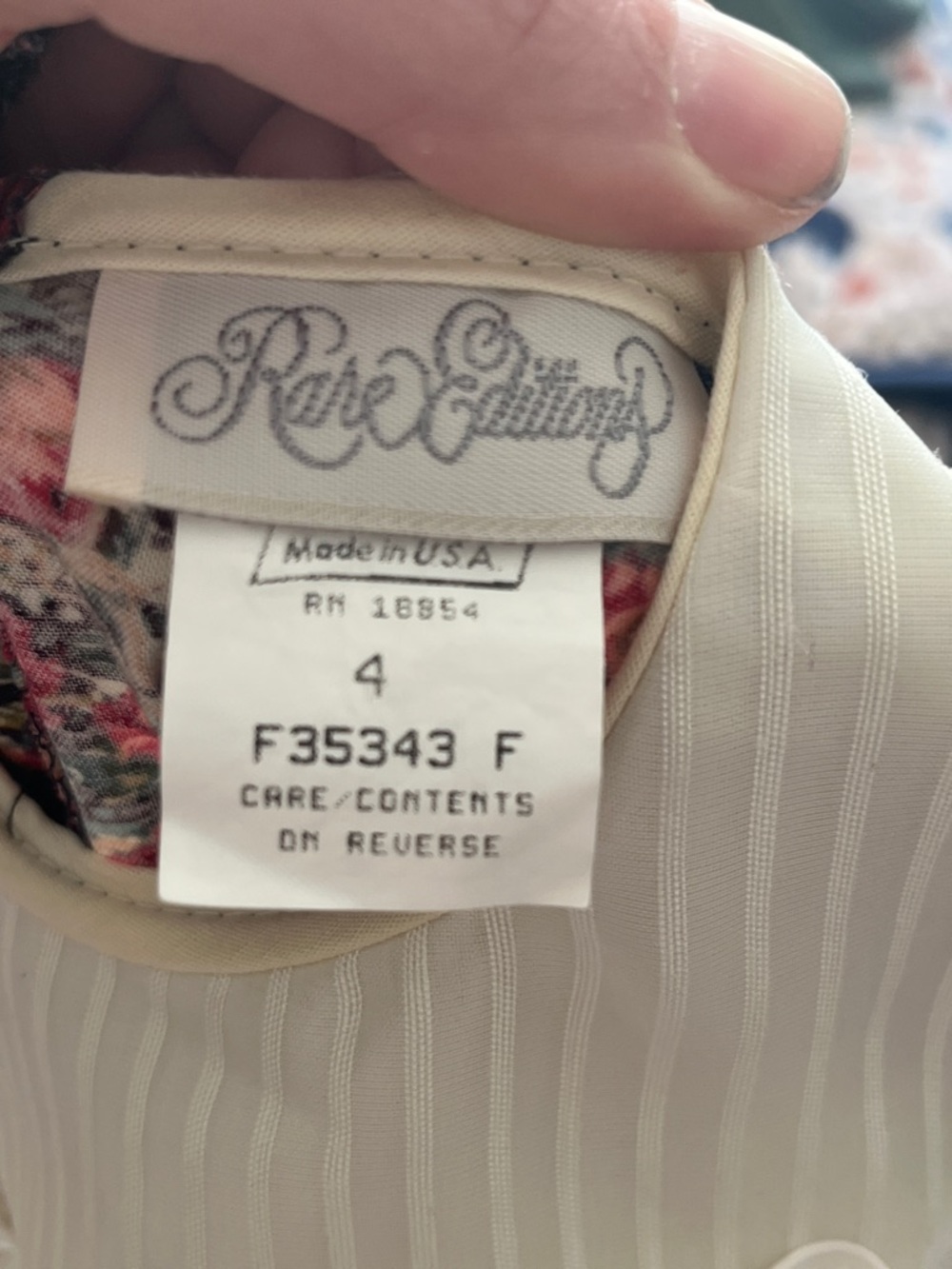 Little Girl Red Roses Dress with White Collar and White Lace at Bottom - Picture 3 of 14